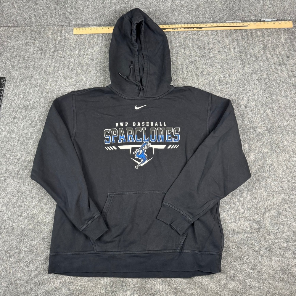 Nike Hoodie Mens Size XXL Black BWP Baseball Sparclones Pullover 598437-010